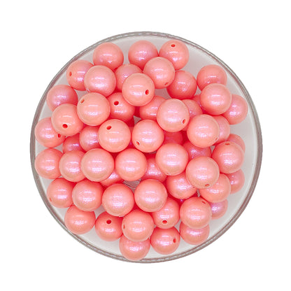 New 15mm Opal Round Glossy Silicone Beads