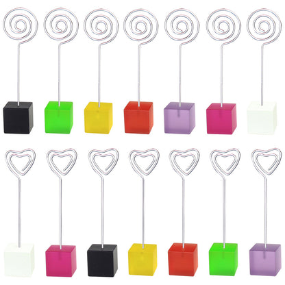 7Pcs/Lot Assorted Beadable Picture Card Holder Heart/Swirl Holder