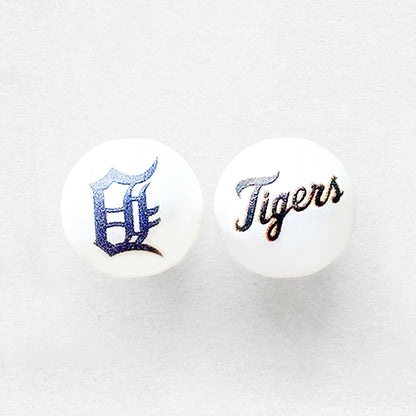 16mm Pearl Baseball Team Gumball Acrylic Beads
