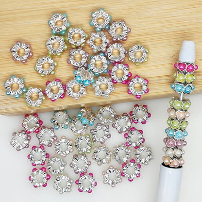 10mm Pearl Spacer Beads,Colored Pearls Metal Beads