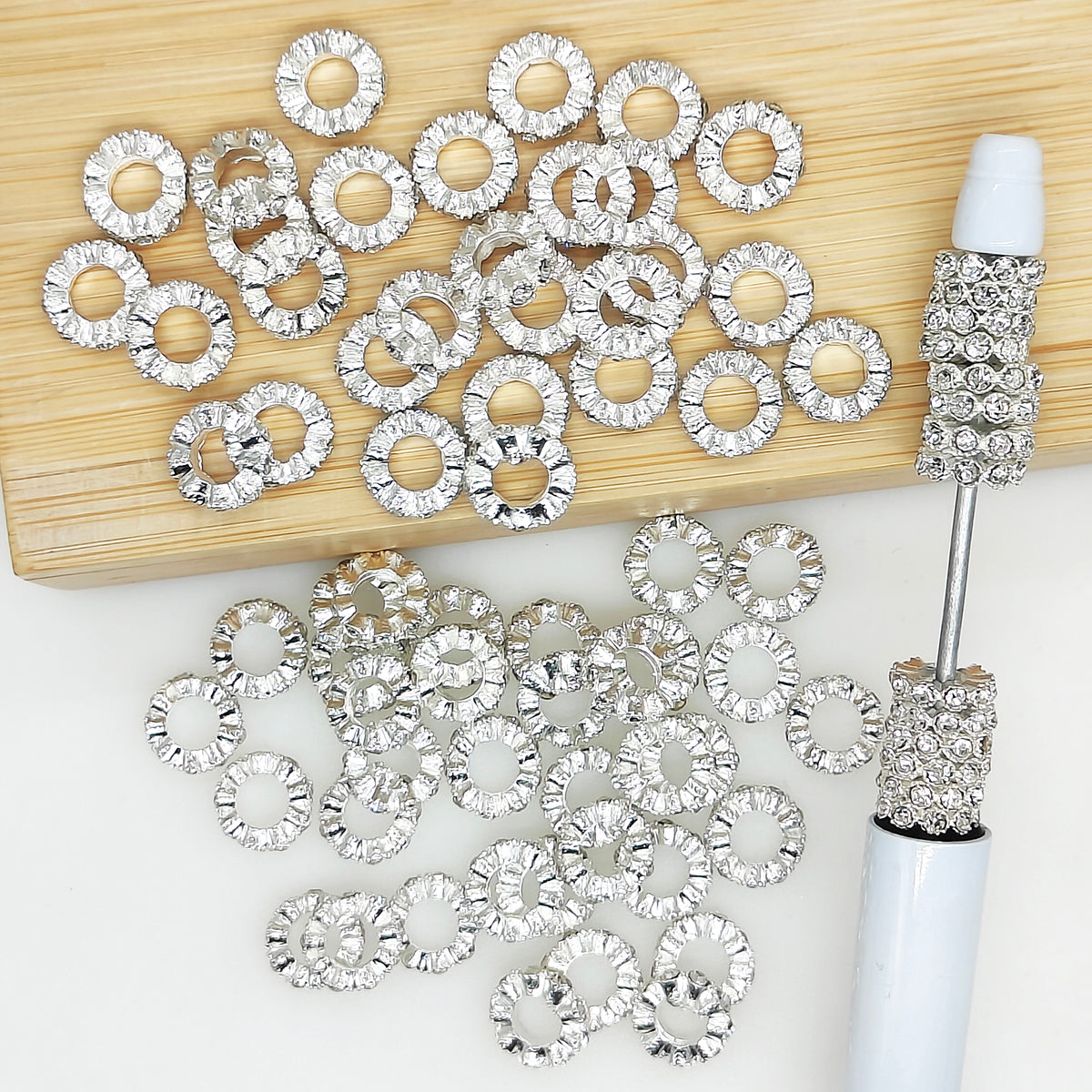 10mm Sparkle Rhinestone Spacer,Metal Spacer