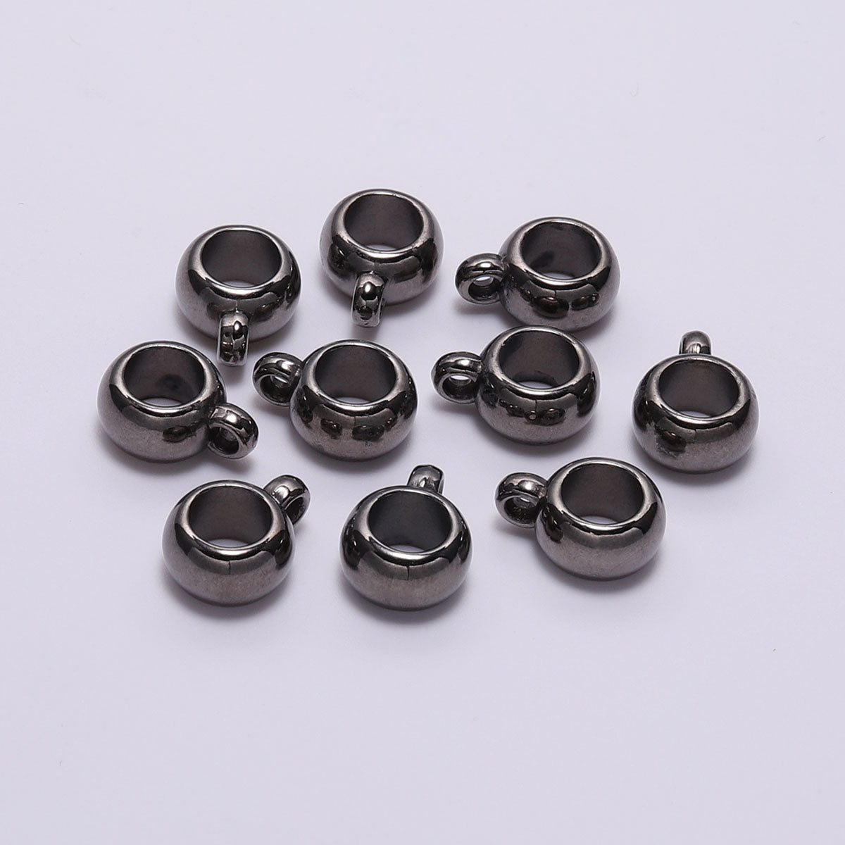 10mm Large Holes Spacers Bails,Bail Beads for Charms Pendants