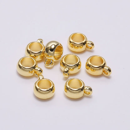 10mm Large Holes Spacers Bails,Bail Beads for Charms Pendants