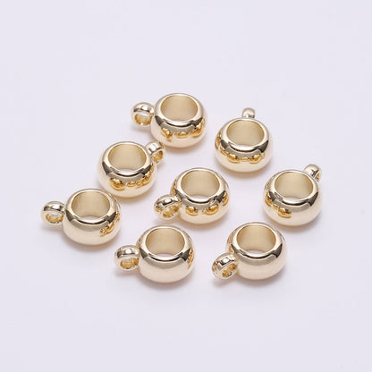 10mm Large Holes Spacers Bails,Bail Beads for Charms Pendants