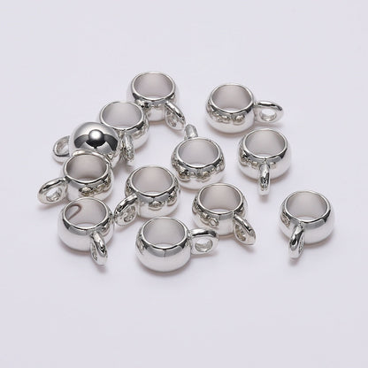 10mm Large Holes Spacers Bails,Bail Beads for Charms Pendants