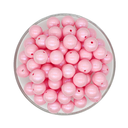 New 15mm Opal Round Glossy Silicone Beads