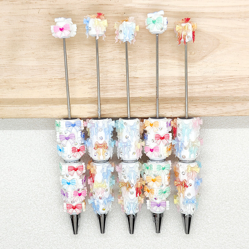 Bow Beadable Pen Charm Accessories Bulk