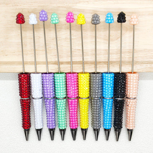 10Pcs/Lot Assorted Clear Rhinestone Beadable Pen