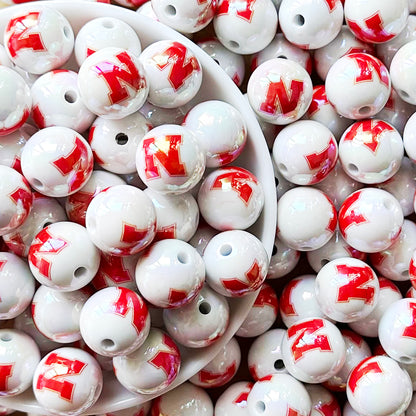 16mm UV College Football Team Gumball Acrylic Beads