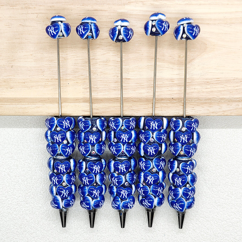 Fancy Baseball Team Beadable Pen DIY,Bar Blank