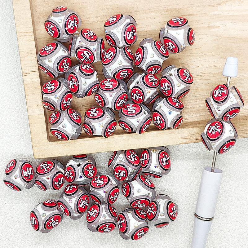 Football Team Fancy Polymer Clay Beads