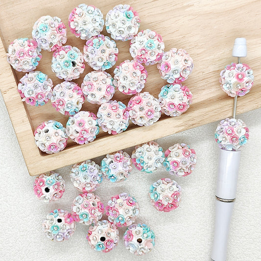 Rhinestone Crystal Ball Acrylic Beads DIY Pen Keychain