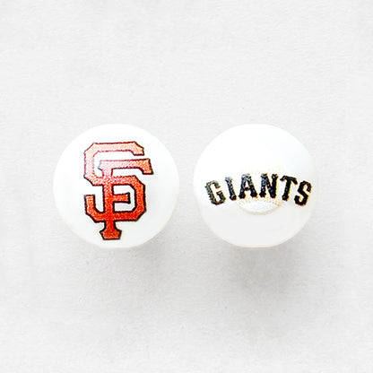 16mm Pearl Baseball Team Gumball Acrylic Beads