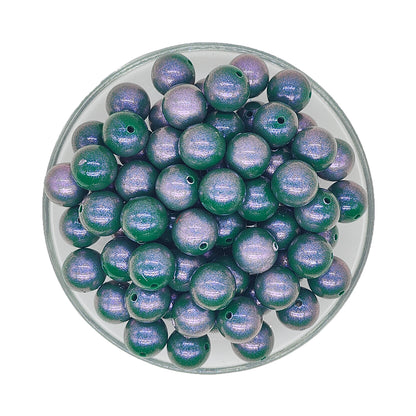 New 15mm Opal Round Glossy Silicone Beads