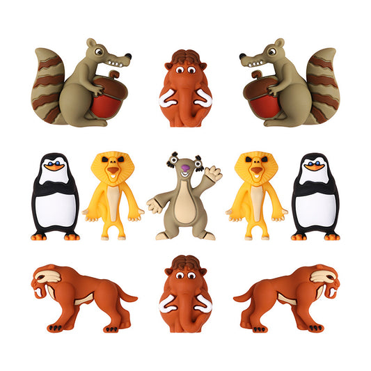 6Pcs/lot 3D animal focal beads