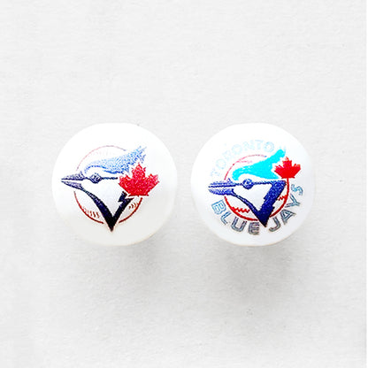 16mm Pearl Baseball Team Gumball Acrylic Beads