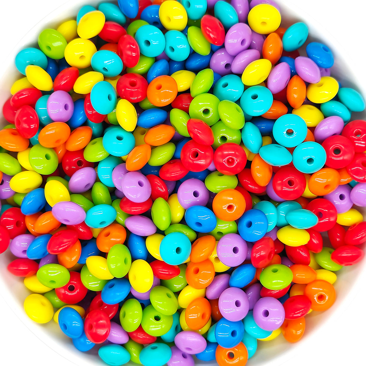 12*7mm Liquid Lentil Beads,Rondelle Beads,Mixed Color Silicone Beads