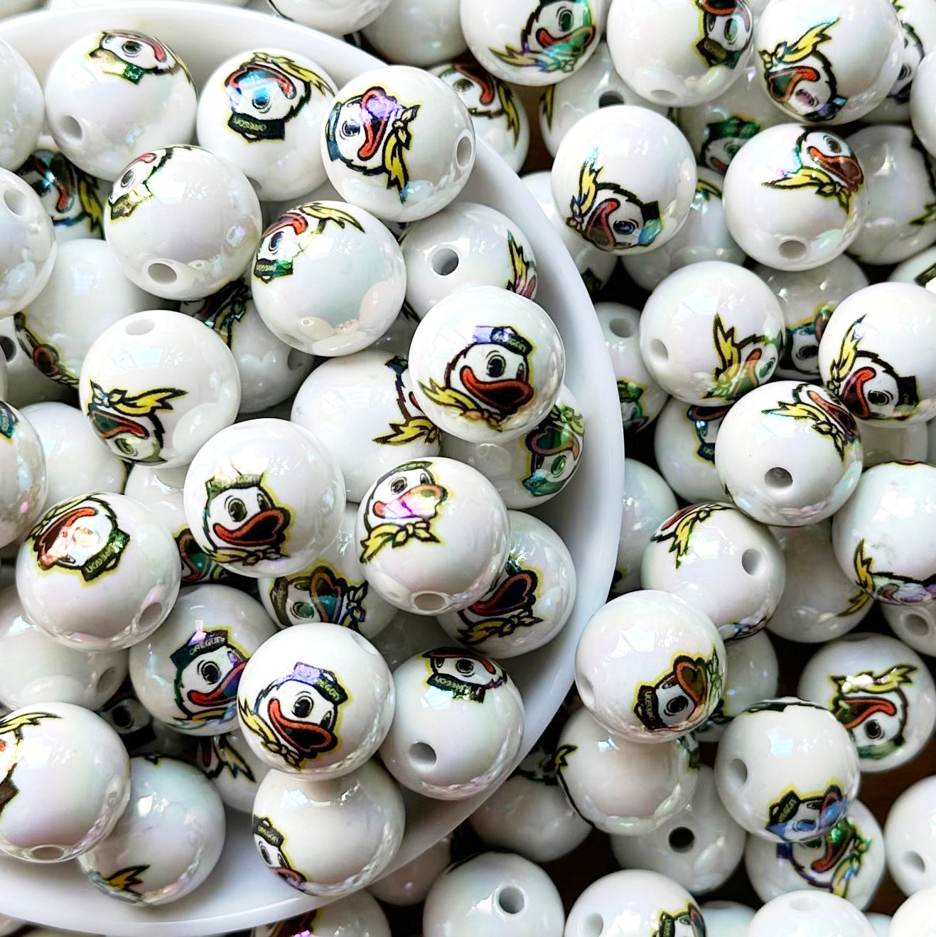 16mm UV College Football Team Gumball Acrylic Beads