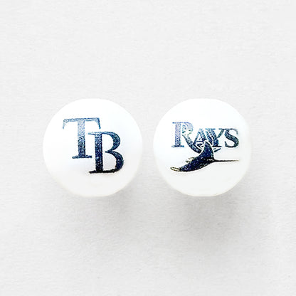 16mm Pearl Baseball Team Gumball Acrylic Beads