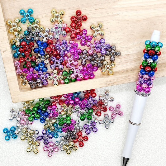 13mm Metallic Assorted Color Spacer Beads,Bulk Acrylic Beads
