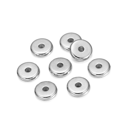 8mm CCB Flat Round Bead Spacer Loose Beads DIY Bracelet Jewelry Making Supplies