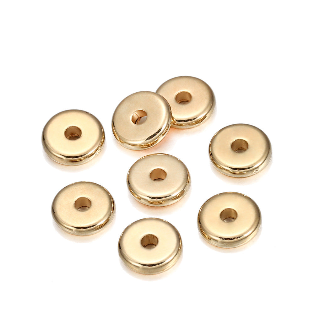 8mm CCB Flat Round Bead Spacer Loose Beads DIY Bracelet Jewelry Making Supplies