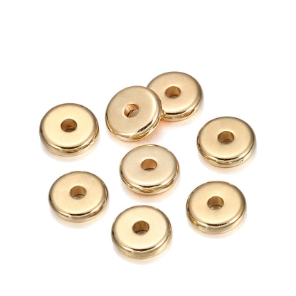 8mm CCB Flat Round Bead Spacer Loose Beads DIY Bracelet Jewelry Making Supplies