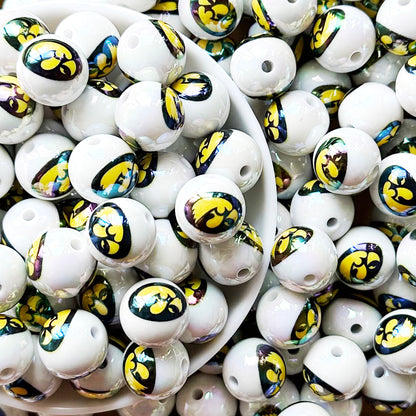 16mm UV College Football Team Gumball Acrylic Beads