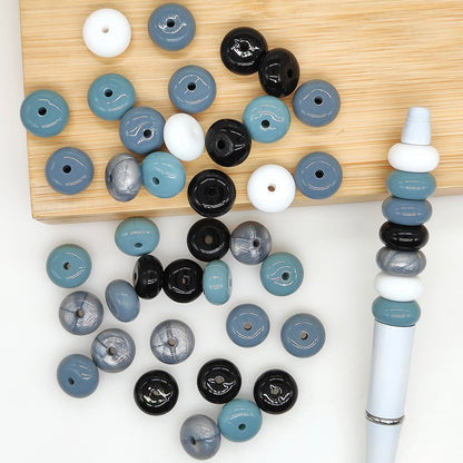 14mm Liquid Abacus Mixed Color Silicone Beads,Spacer Beads