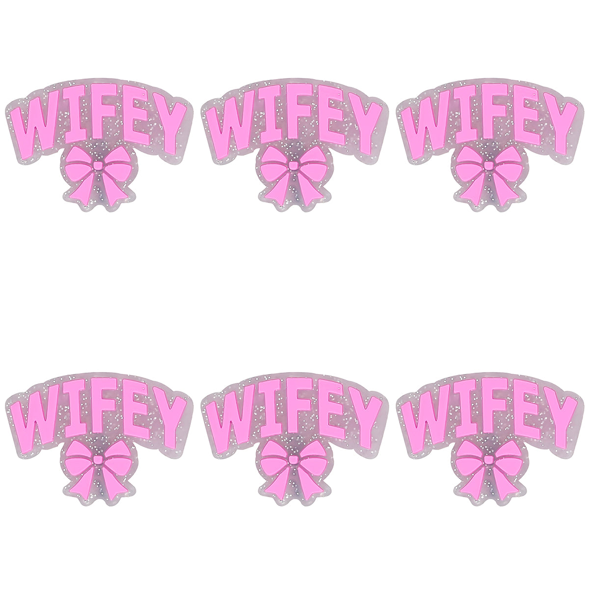 Wifey Glitter Bow Focal