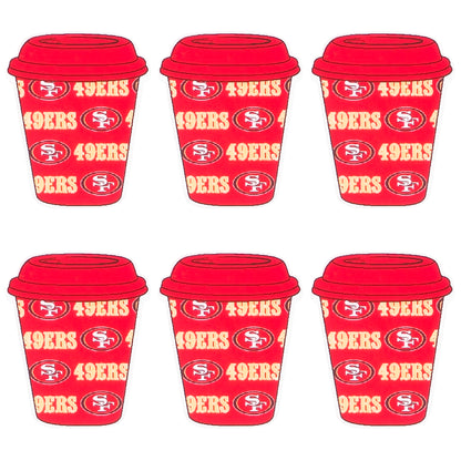 New Silicone Coffee Cup Football Team Focal Beads