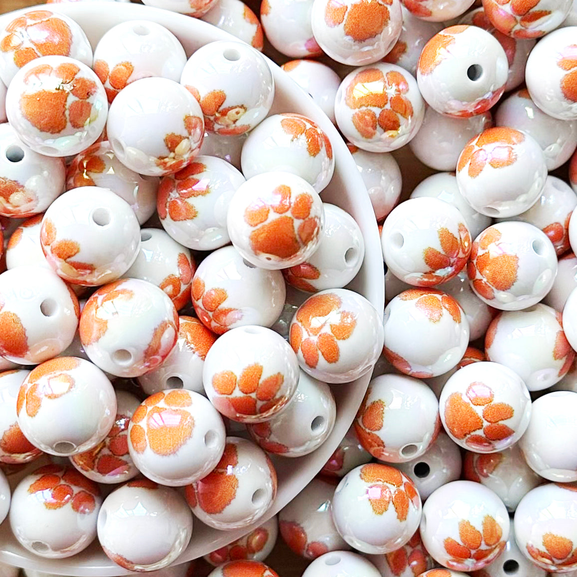 16mm UV College Football Team Gumball Acrylic Beads