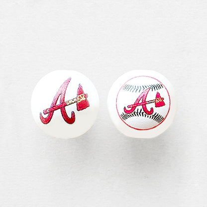 16mm Pearl Baseball Team Gumball Acrylic Beads