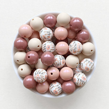  15mm Assorted Floral Silicone Bead