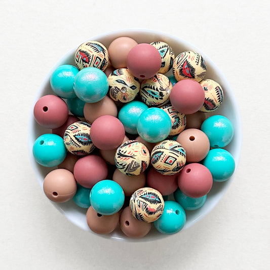 15mm Assorted Loose Silicone Beads Mix