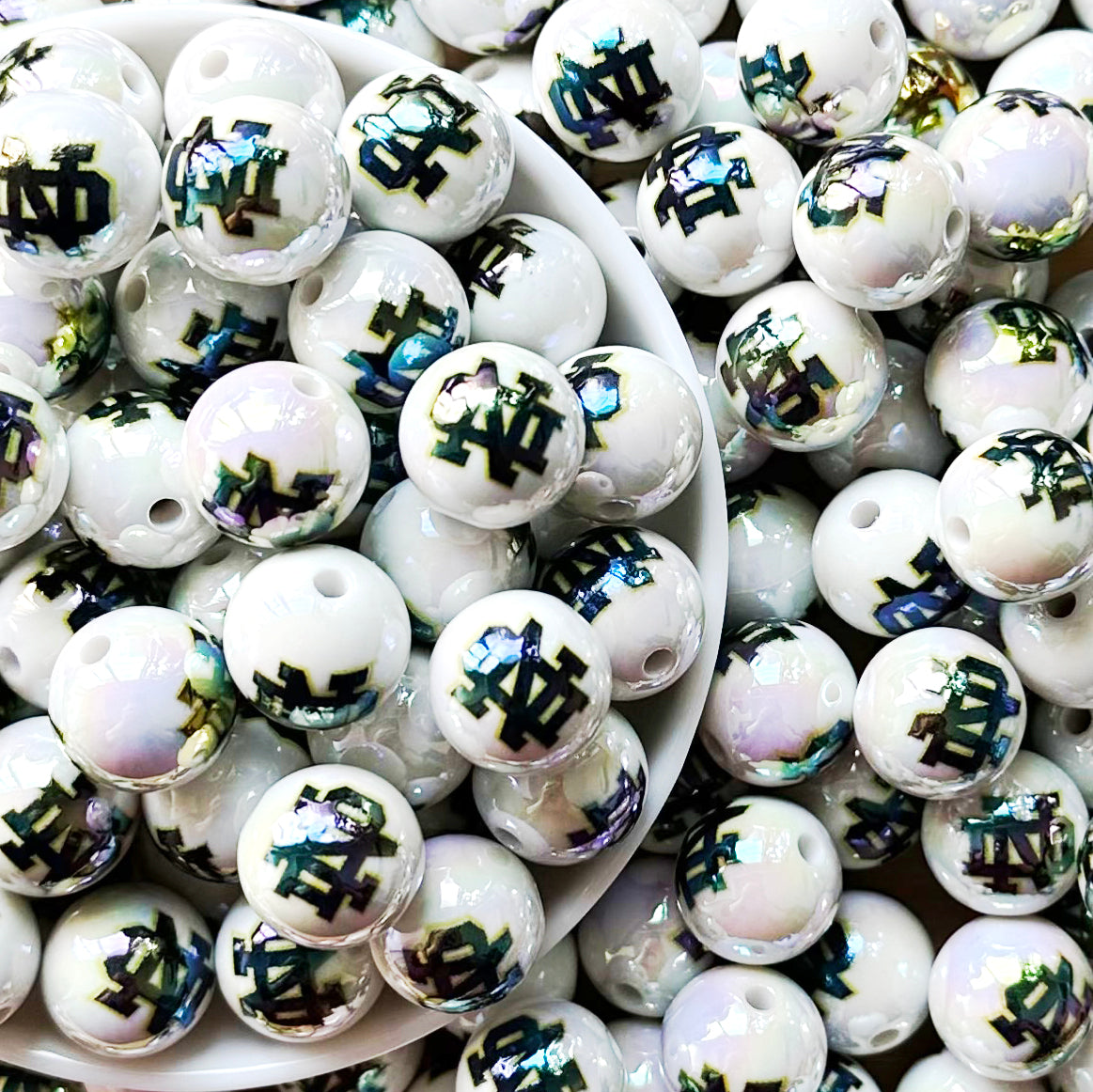 16mm UV College Football Team Gumball Acrylic Beads