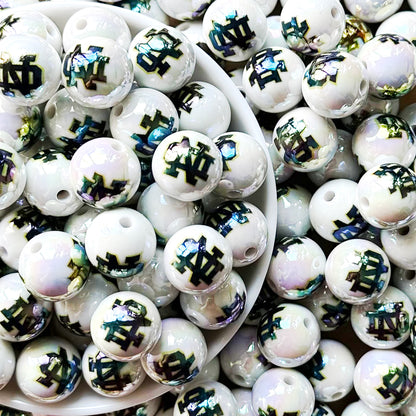 16mm UV College Football Team Gumball Acrylic Beads