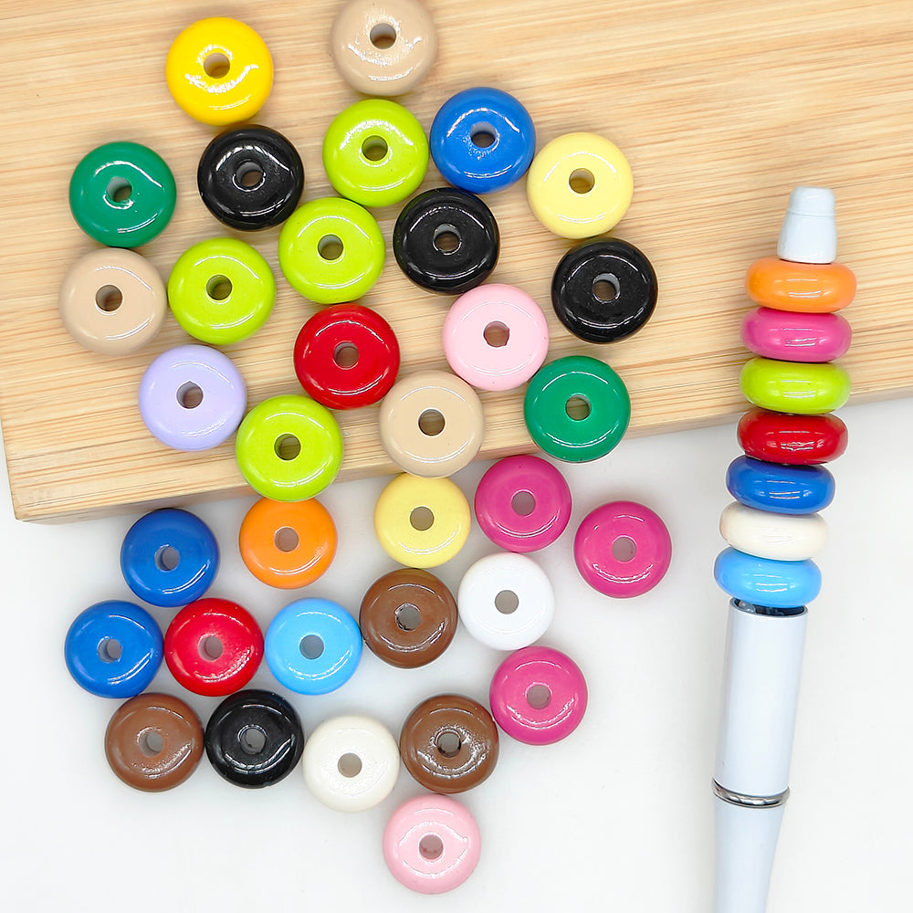 16mm Colorful Abacus Acrylic Beads,Abacus Spacer Beads