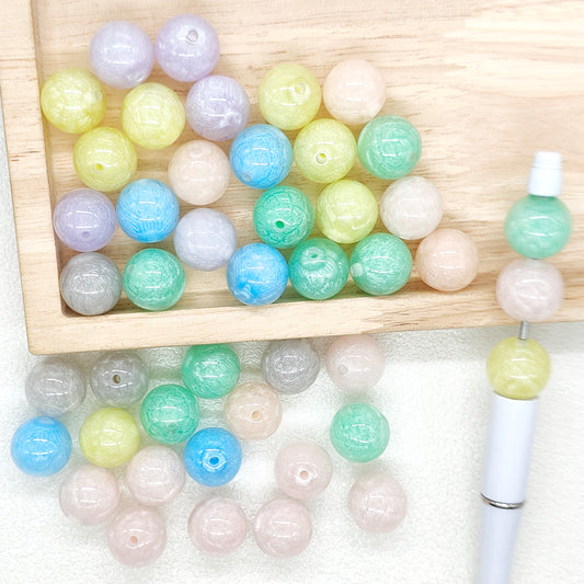 16mm Cracked Round Acrylic Beads,Gumball Beads