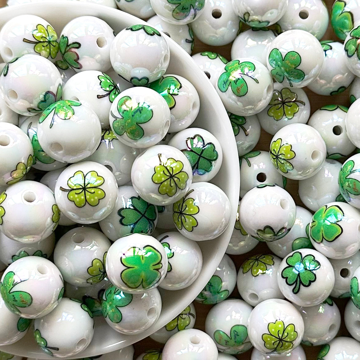 16mm Four Leaf Clover Acrylic Beads,Gumball Bead