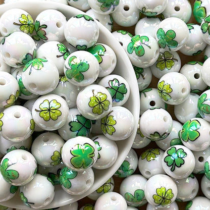 16mm Four Leaf Clover Acrylic Beads,Gumball Bead