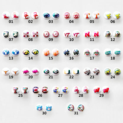 16mm UV College Football Team Gumball Acrylic Beads