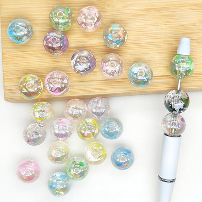 16mm UV Clear Splash Acrylic Loose Beads,Mix Gumball Beads