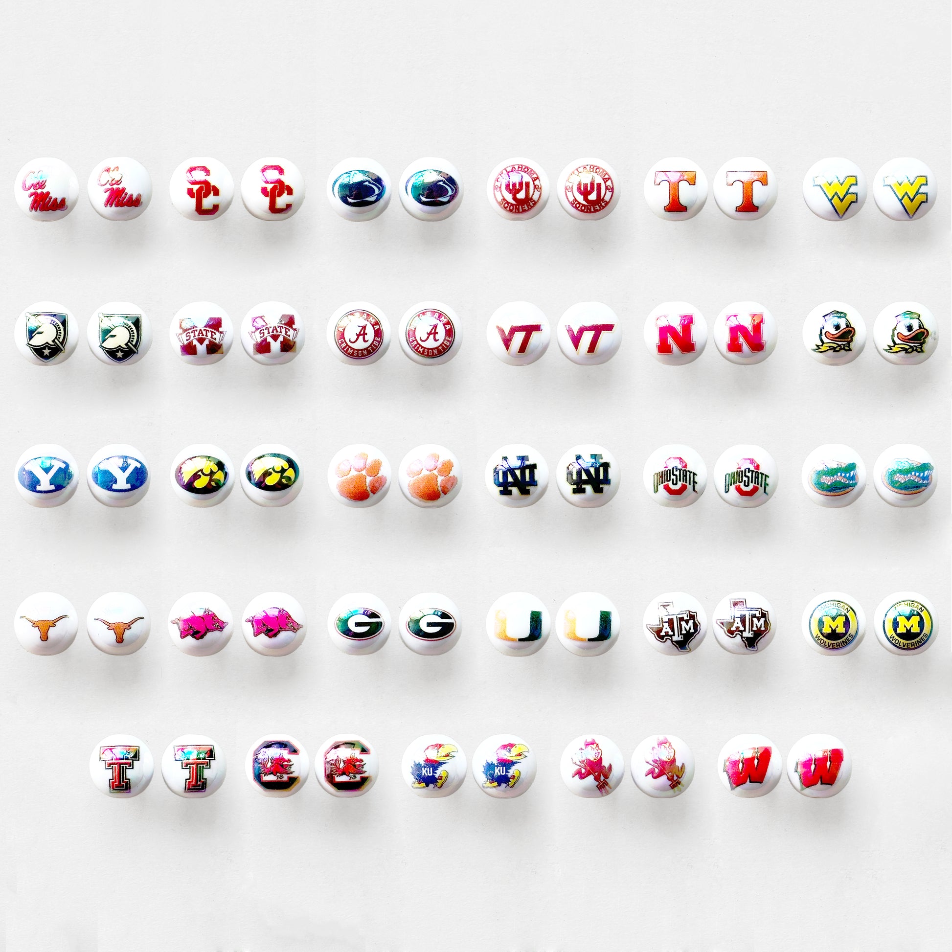 16mm UV College Football Team Gumball Acrylic Beads