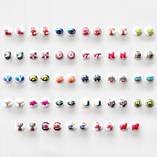 16mm UV College Football Team Gumball Acrylic Beads