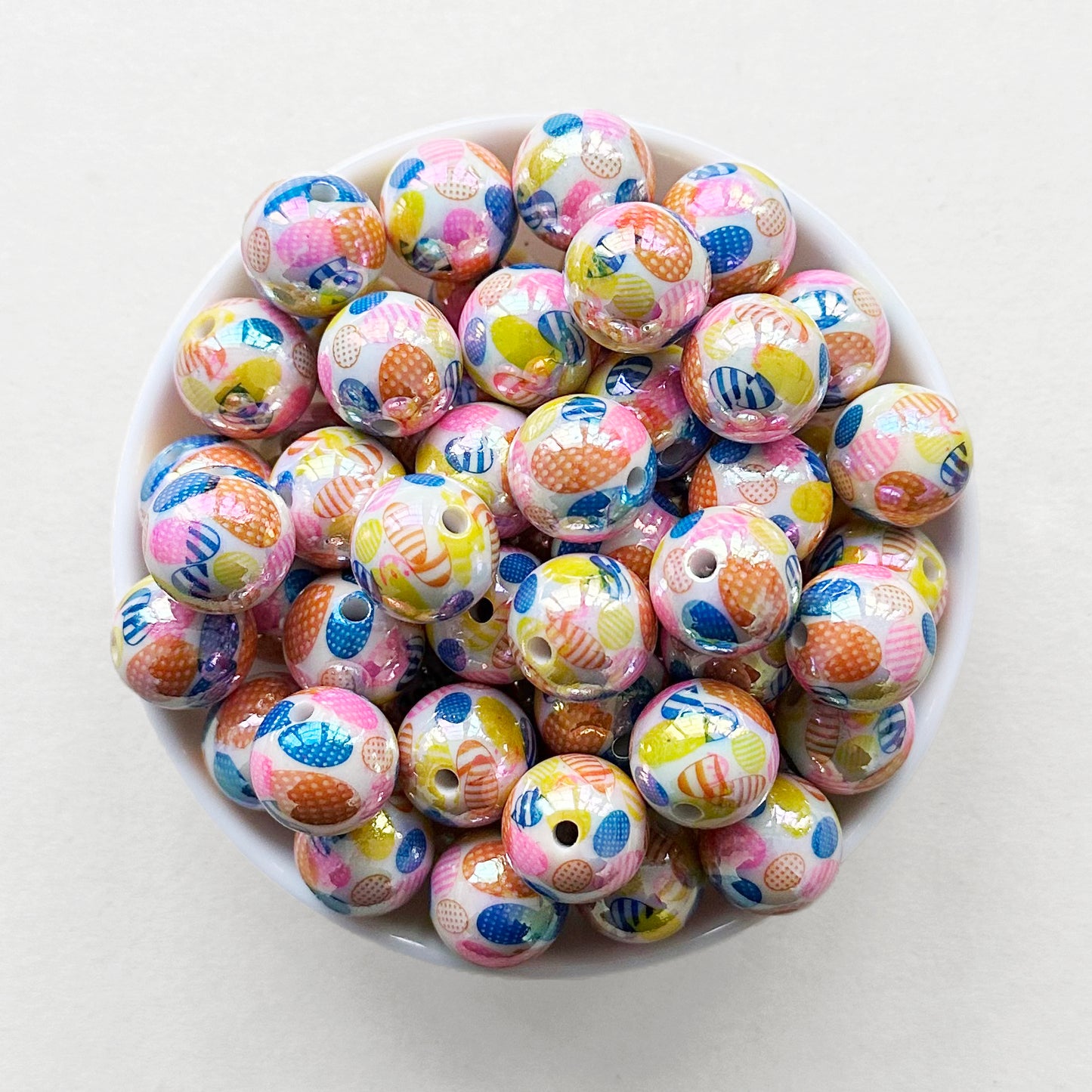 16mm UV Easter Colorful Eggs Gumball Acrylic Beads