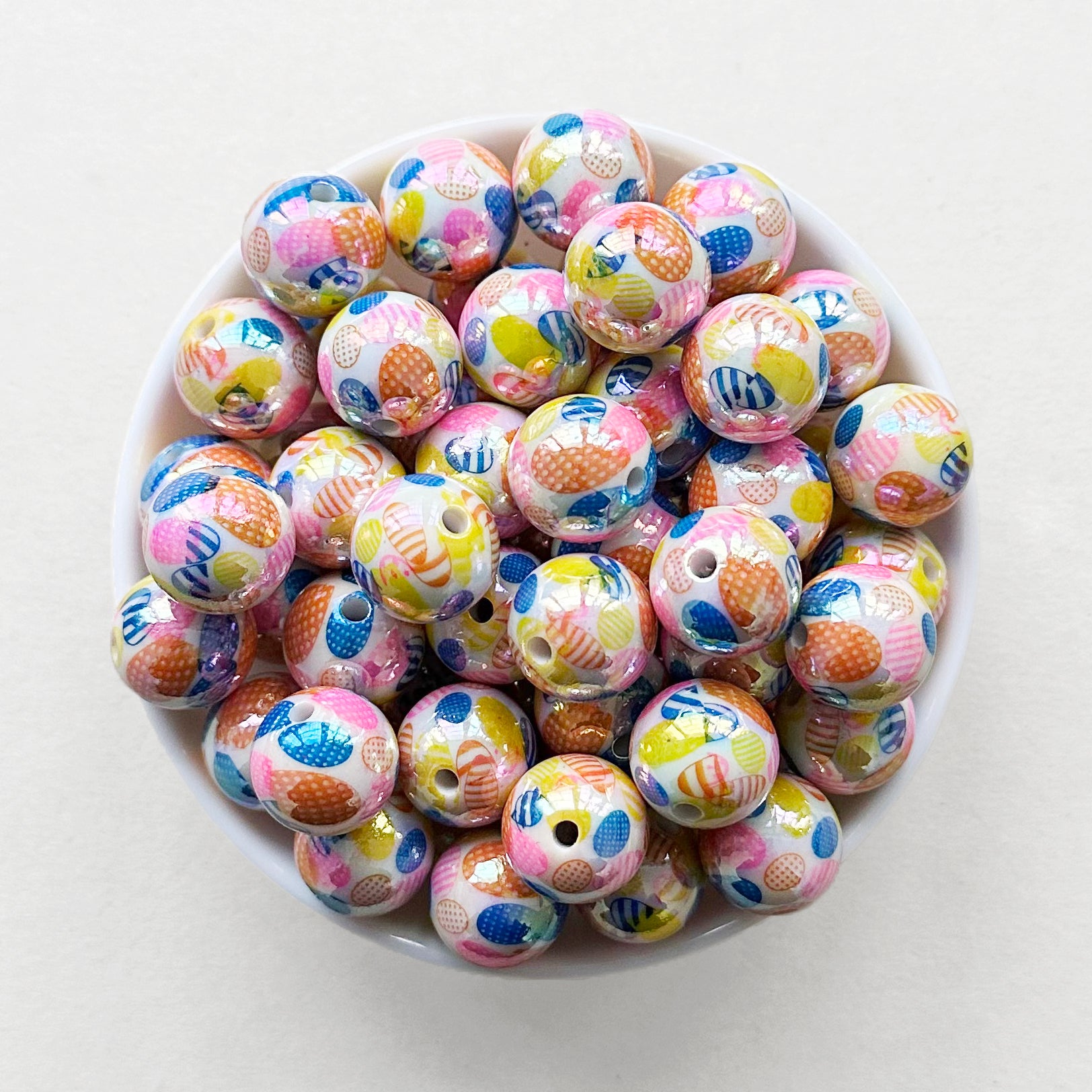 16mm UV Easter Colorful Eggs Gumball Acrylic Beads