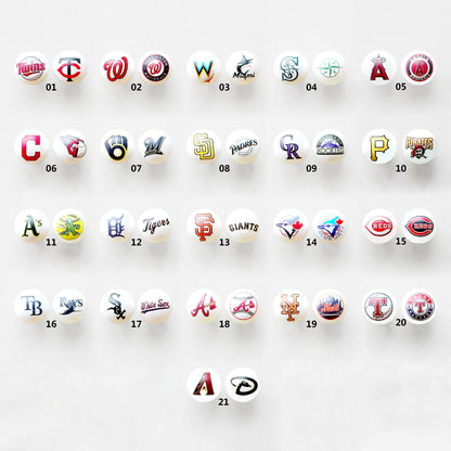 16mm Pearl Baseball Team Gumball Acrylic Beads