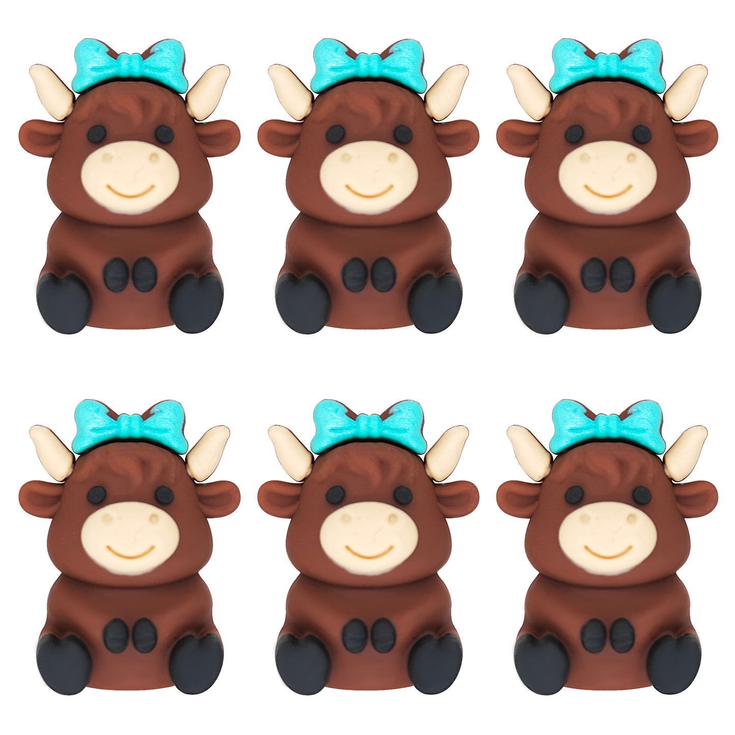 3D Highland Cow Bow Focal