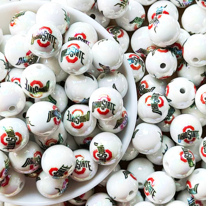 16mm UV College Football Team Gumball Acrylic Beads